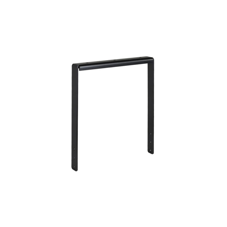 UB 12 svart pulverlackerad U-bygel f&ouml;r vertikal h&ouml;gtalarmontering.