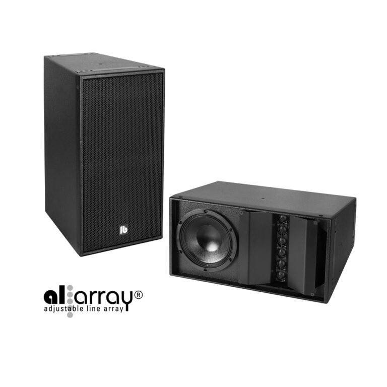 F 208 AlArray professionell line array-h&ouml;gtalare med 2x8 tums basar och 6x1 tums diskanter f&ouml;r konsert och installation
