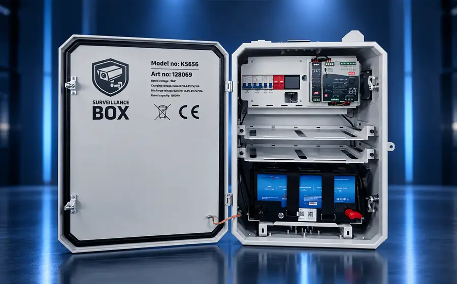 Surveillance box KS656, övervakningsskåp med UPS 1280Wh